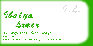 ibolya lamer business card