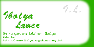 ibolya lamer business card